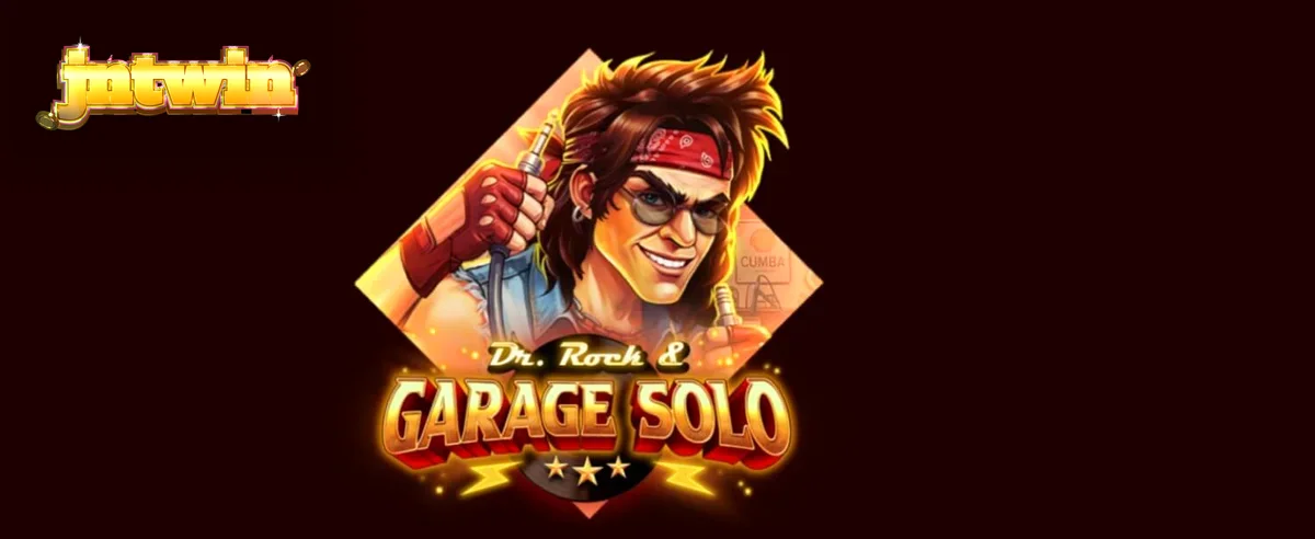 Tampilan visual slot Dr. Rock & Garage Solo dengan tema musik rock
